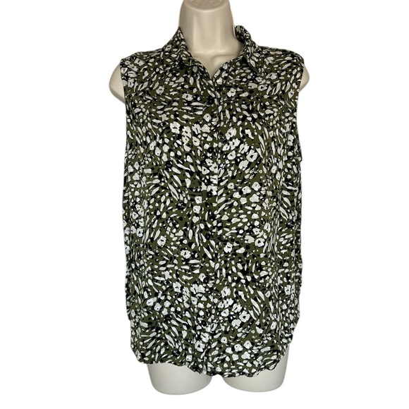 Liverpool Black and White Boxy Buttoned Blouse - Picture 1 of 8